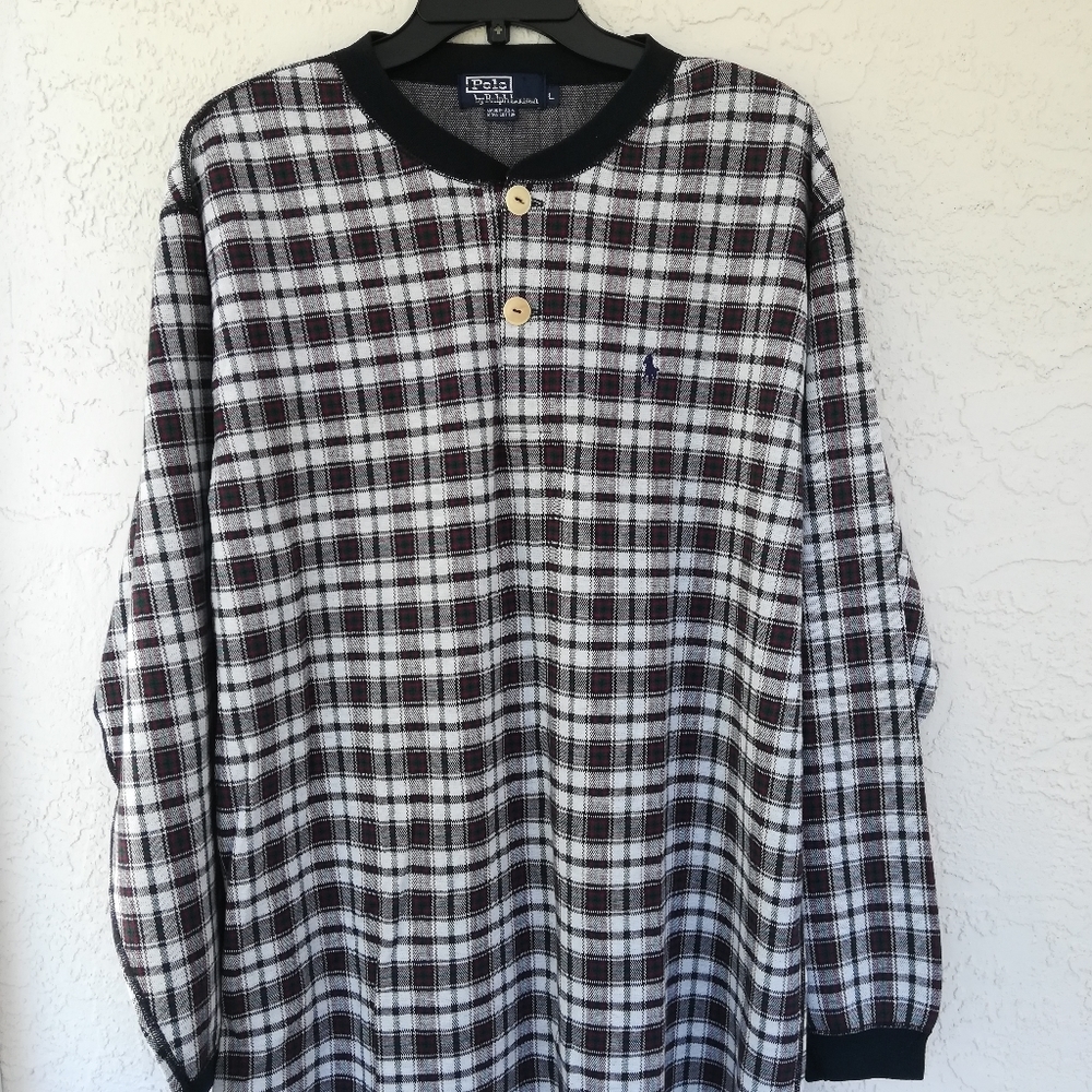 Polo Ralph Lauren Cotton Plaid Pullover Sweate USA